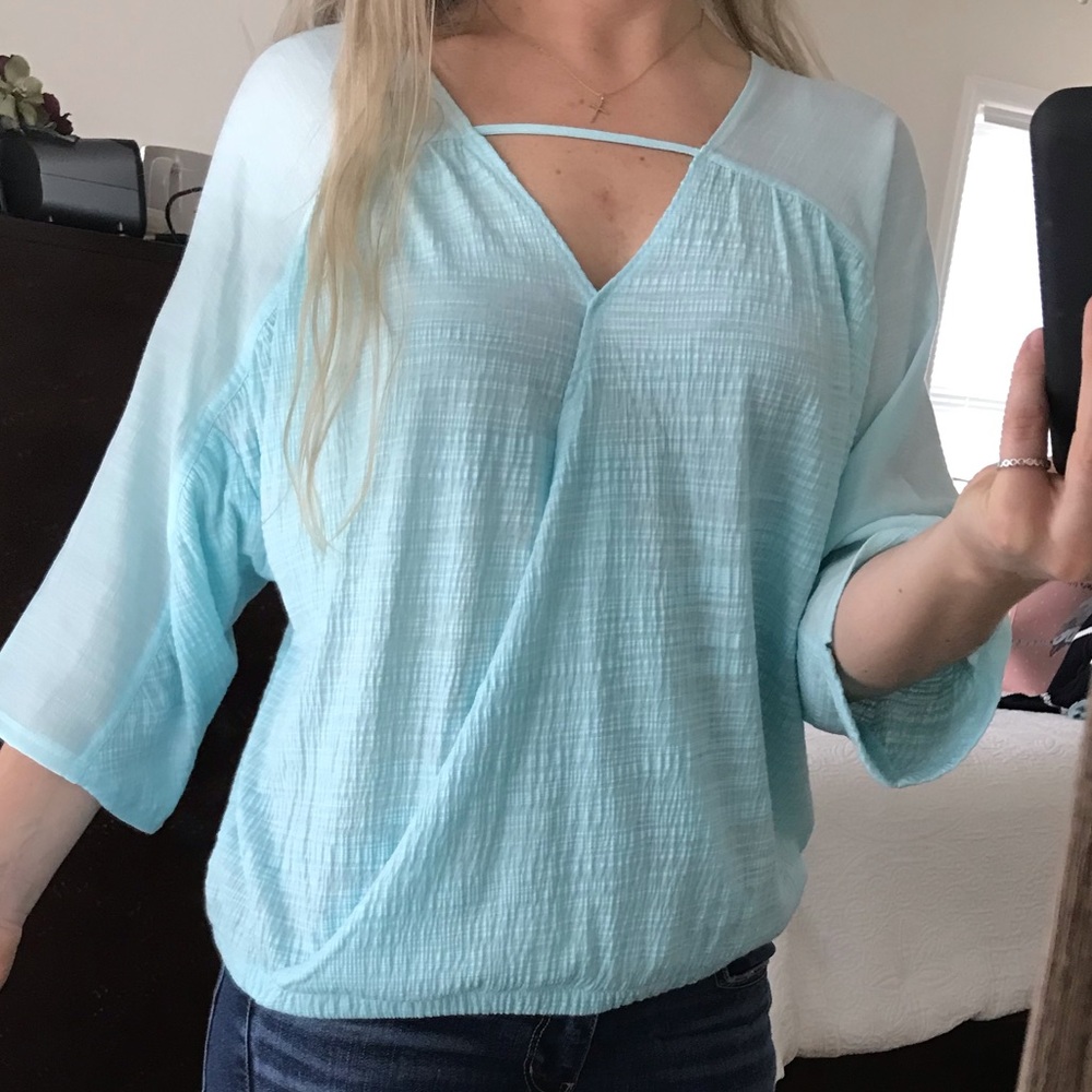 Quarter-Length Sleeve Blouse